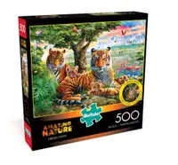 500 PIECE JIGSAW PUZZLE Hidden Tigers Buffalo Games