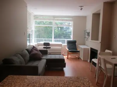 Furnished, 1 bedroom 1 bathroom + den suite at University Crescent, Burnaby Mountain. A short walkin...