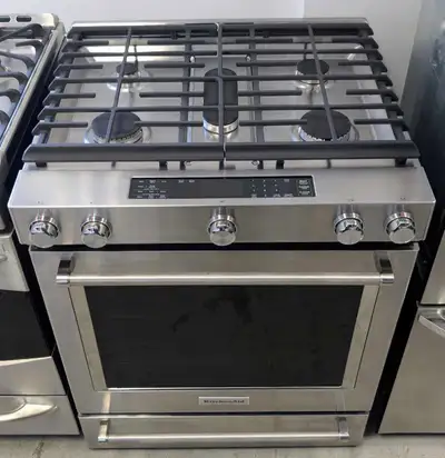 30" KitchenAid Slide-In Gas Stove – 1 Year Warranty, View more