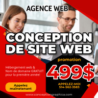 Création site web 499$, Conception site web, Website design