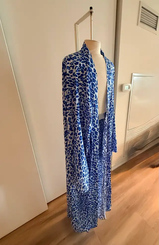 Cheetah Print Kimono Full Length - M/L