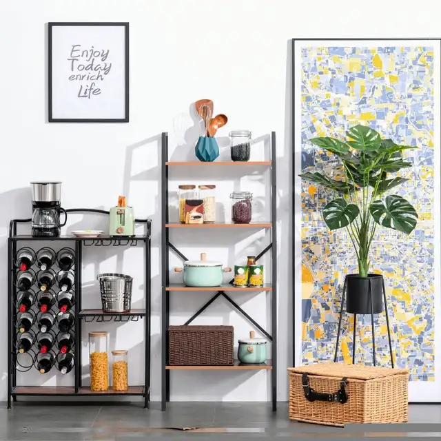 4-Tier Vintage Ladder Shelf Bookcase Storage Rack Home Office Or in Bookcases & Shelving Units in Markham / York Region - Image 7