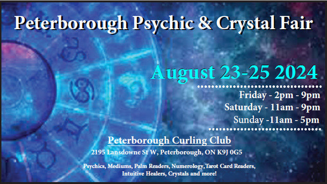 Peterborough Psychic and Crystal Fair Aug 23-25 2024 in Other in Peterborough