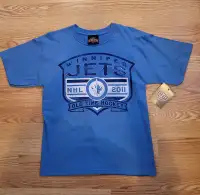 NEW/NEUF, hockey shirt, chandail bleu hockey, size médium femme 