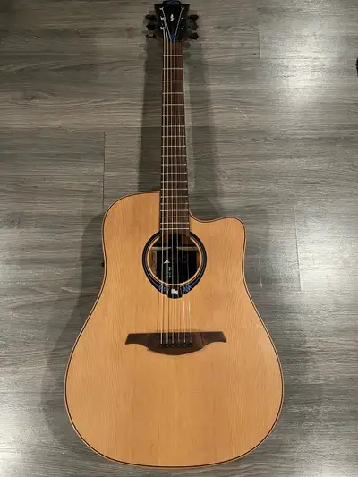 This smart guitar will take your guitar playing to the next level! Guitar has solid mahogany back an...