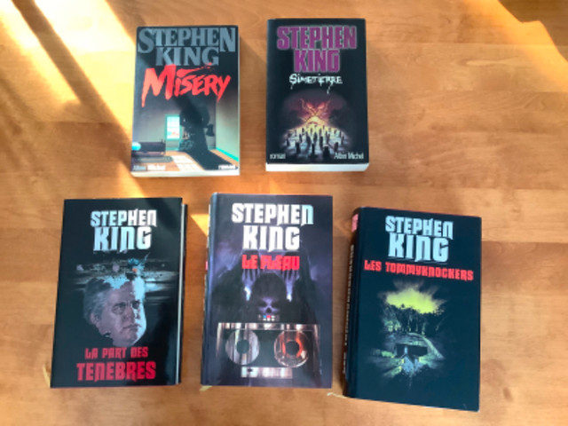 Stephen King - Lot de 5 livres en français dans Ouvrages de fiction  à Ouest de l’Île