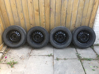 Complete set of Michelin 195/65R15 stud-less winter tires