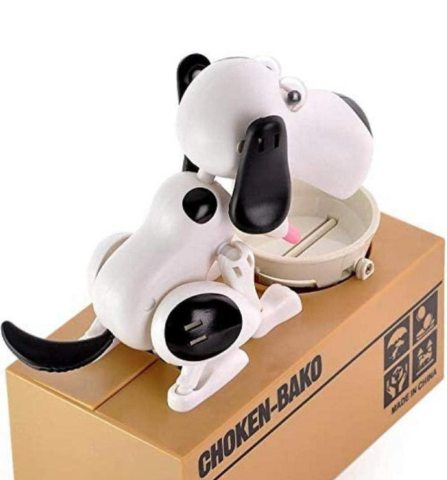 KONGWU Cute Eating Coin Dog Piggy Bank White Spotted Dog Amazing in Toys & Games in City of Toronto - Image 2