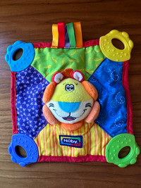 Nuby Lion Teething Security Blanket. Crinkles and squeaks