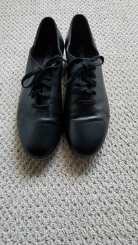 Coppola black leather tap shoes Women's 7.5