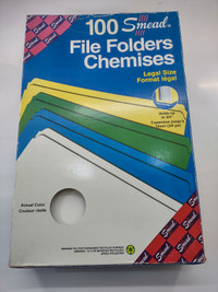 100 file folders chemises, large size 