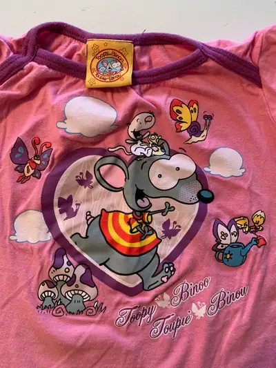 A set of used in good condition Toopy and Bbinoo pJ, and a long sleeve shirt , for age 3-4 , Tags sa...
