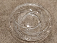 Clear Glass Round 4 Sectional Serving Platter Dish / Tray - 13"