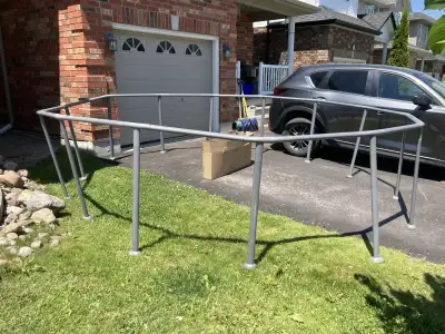 These are the metal poles and segments for an above ground 14 feet pool. They are in used condition....