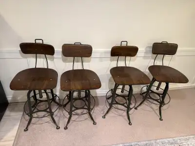 Restoration Hardware - Vintage Toledo Bar Stools x4, View more