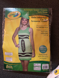 Costume de crayon de cire vert gr Jr 13-16 ans