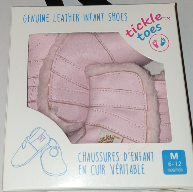 Genuine Leather Baby Shoes/Booties Pink or Brown 6-12 Month in Clothing - 6-9 Months in Calgary - Image 4