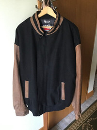 Leather Sleeve, Wool, Winter Jacket