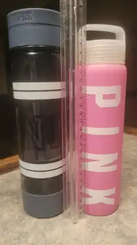 PINK water bottles ($7 for both)