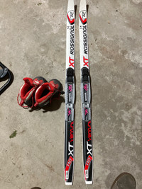 Kids cross county skis and boots