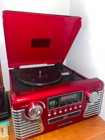 Retro Record Player + Bluetooth Speakers + Radio + CD player, View more