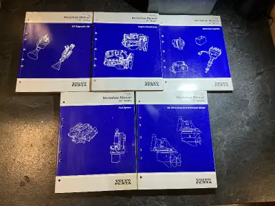 1998 Volvo Penta "BY" Workshop Manual Set Printed 7-1998 This is a 5 Manual Set and includes the Fol...