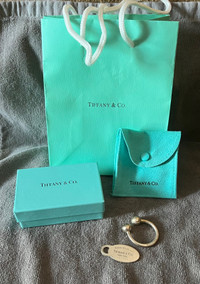 Tiffany & Co Key Ring w/Oval Tag 
