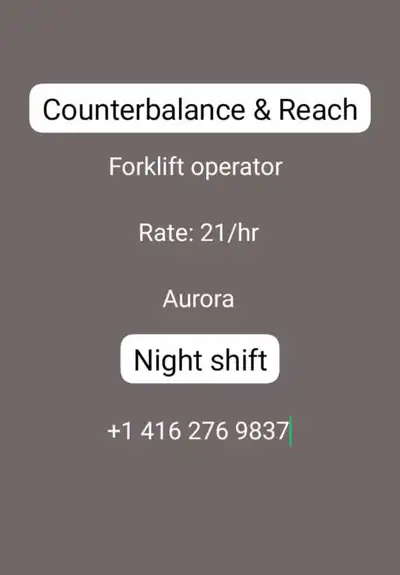 Forklift Operator, View more