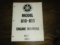 Yamaha 810-811  Snowmobile Engine Service and Parts Manual