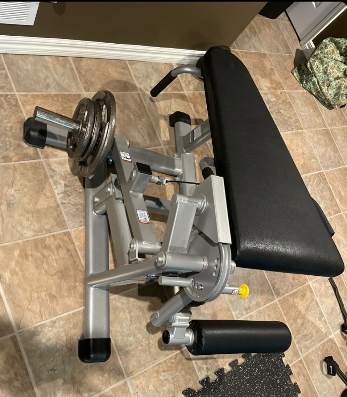 Tuff Stuff Plate Loaded Leg Extension/Lying Leg Curl Exercise