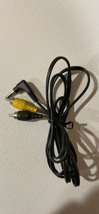 Canon camera cable 1/8 jack to dual RCA plugs 