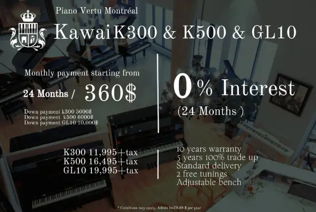 PIANOS KAWAI YAMAHA - Financement 0% Intérêt, 24 mois in Pianos & Keyboards in City of Montréal - Image 5