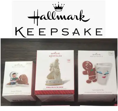 HALLMARK KEEPSAKE - NWT - 3PC COLLECTABLE CHRISTMAS ORNAMENT LOT, View more