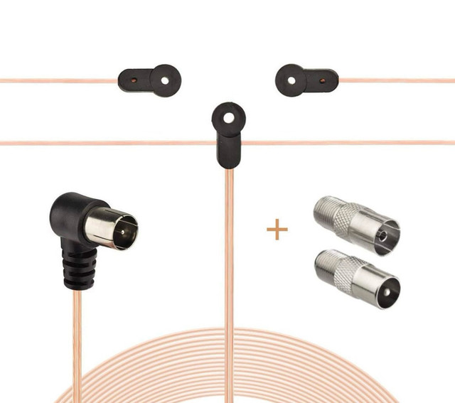 FM Antenna 75 Ohm Indoor Dipole Antenna in General Electronics in Barrie - Image 3