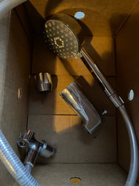 Shower head and tub spout $10