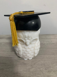 Milk Glass Graduation Owl - Avon Bottle Cologne