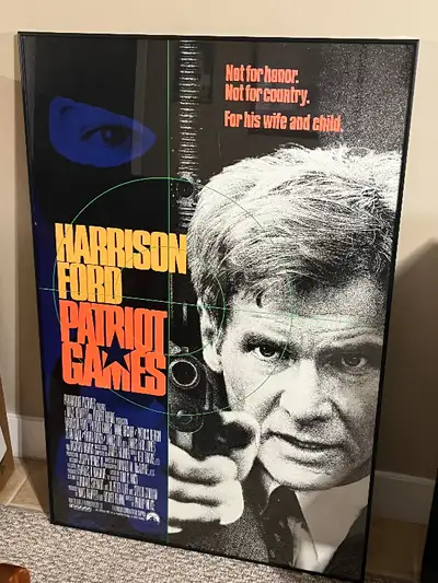 I am selling a really good condition original Patriot Games Movie Poster. Harrison Ford as Jack Ryan...