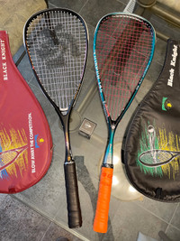 Black Knight Carbon 4 (SOLD) and WHISPER 145 Squash Rackets 