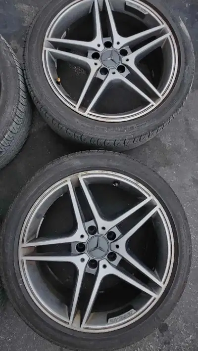 For sale is a set of used AMG rims, sized 8.0+9.0 X 18, originally from a Mercedes C63 W204. These r...