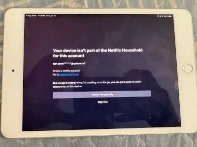 64gb ipad air 2 able to watch NetFlix bypass, View more