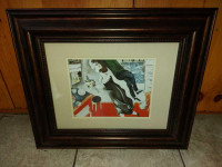 Small 8" by 10" Marc Chagall art print, in a larger frame under