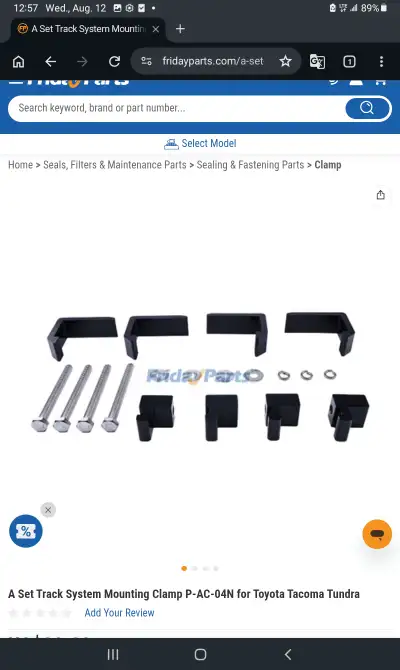 P-AC-04N utility track system camper clamps New