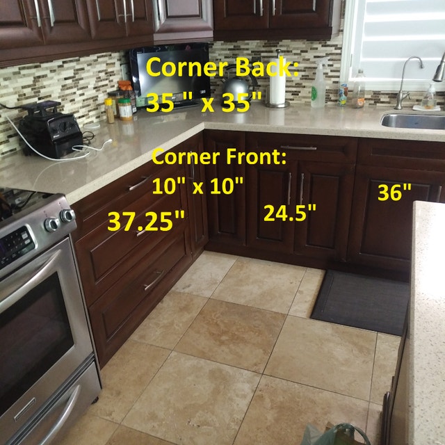 Kitchen Set High End, Counter Top, 2 Sinks, 2 Faucets & Countertops