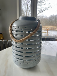 Solar lantern (ceramic) 13 inch tall