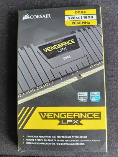 Corsair Vengeance LPX DDR4-2666 Desktop RAM, 16Gb (2 x 8Gb), View more
