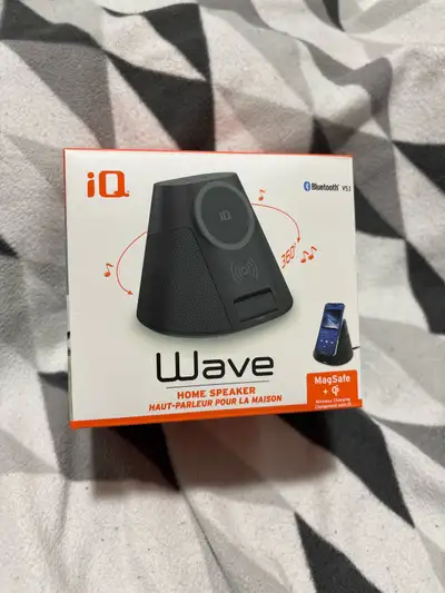Brand New IQ Wave Bluetooth Speaker with MagSafe Charger, View more
