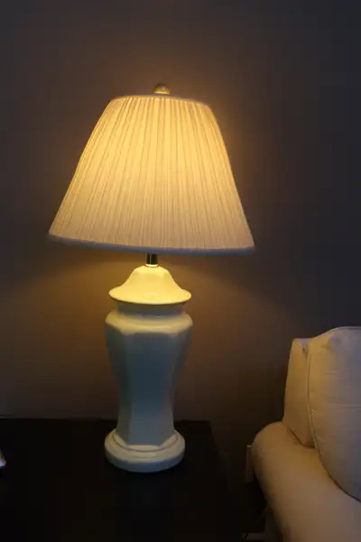 White table lamp, View more