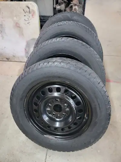 Winter Tires and Rims. Tires are 225 65R17 Ironman Polartrax WPS. Lots of tread depth left. Rims are...
