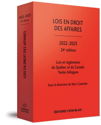 Lois en droit des affaires : lois et règlements  2022 - 2023