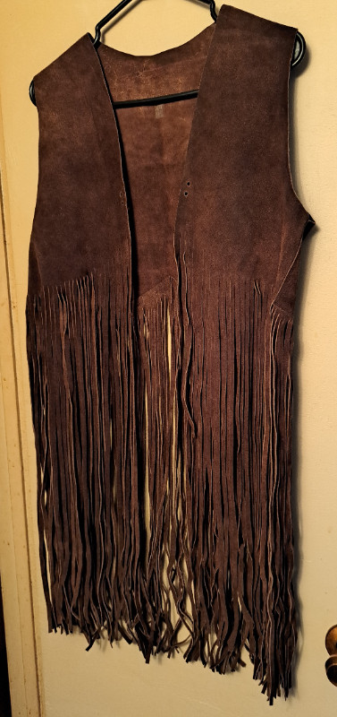 Vintage Fringed Suede Vest-Mens late 60's in Arts & Collectibles in Oshawa / Durham Region